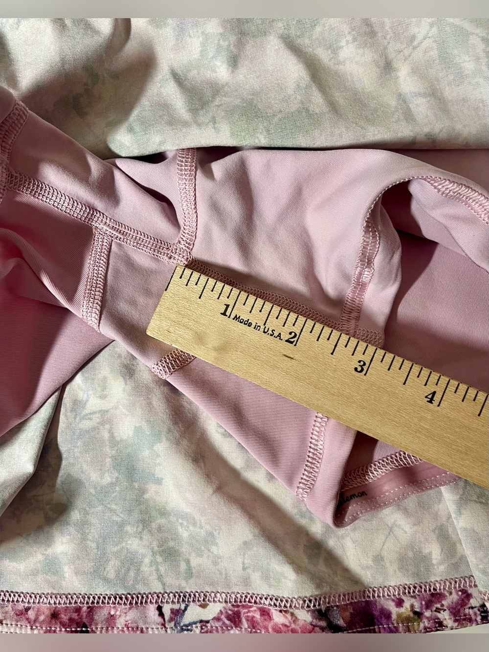 Lululemon Play Off The Pleats Skirt Skort Blossom Spritz Pink Chalk Floral-SZ 8 - Picture 8 of 8